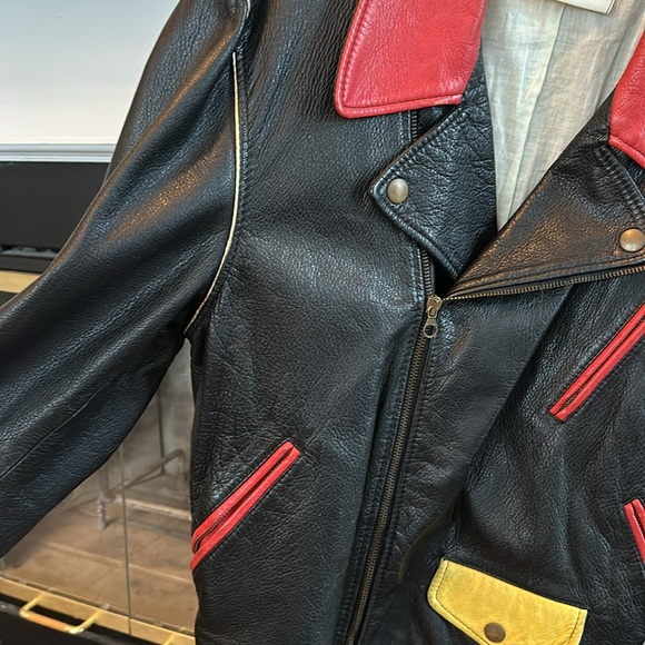 RARE RARE Leather Velvet Moschino Couture Leather Jacket - Picture 11 of 16